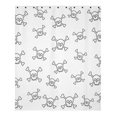 Skull Pattern Shower Curtain 60  X 72  (medium)  by ValentinaDesign