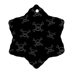 Skull Pattern Snowflake Ornament (two Sides) by ValentinaDesign
