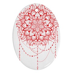 Mandala Pretty Design Pattern Ornament (oval)