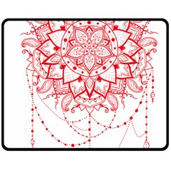 Mandala Pretty Design Pattern Double Sided Fleece Blanket (medium) 