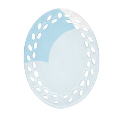 Cloud Sky Blue Decorative Symbol Ornament (oval Filigree) by Nexatart