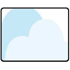 Cloud Sky Blue Decorative Symbol Double Sided Fleece Blanket (medium) 
