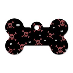 Skull Pattern Dog Tag Bone (one Side)