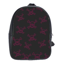 Skull Pattern School Bags (xl)  by ValentinaDesign