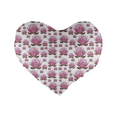 Lotus Standard 16  Premium Heart Shape Cushions by ValentinaDesign