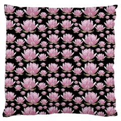 Lotus Large Flano Cushion Case (two Sides)