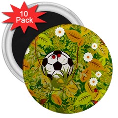 Ball On Forest Floor 3  Magnets (10 Pack)  by linceazul