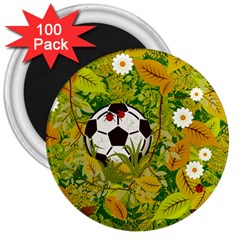 Ball On Forest Floor 3  Magnets (100 Pack) by linceazul