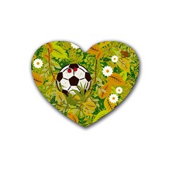 Ball On Forest Floor Heart Coaster (4 Pack)  by linceazul