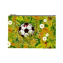 Ball On Forest Floor Cosmetic Bag (large)  by linceazul