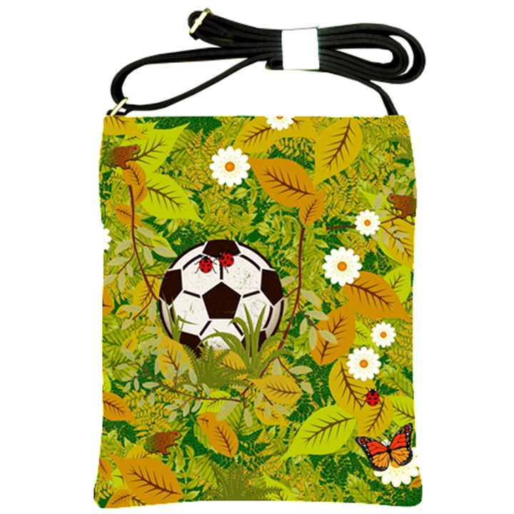 Ball On Forest Floor Shoulder Sling Bags