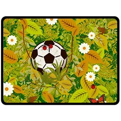 Ball On Forest Floor Fleece Blanket (large)  by linceazul