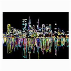 City Panorama Large Glasses Cloth by Valentinaart
