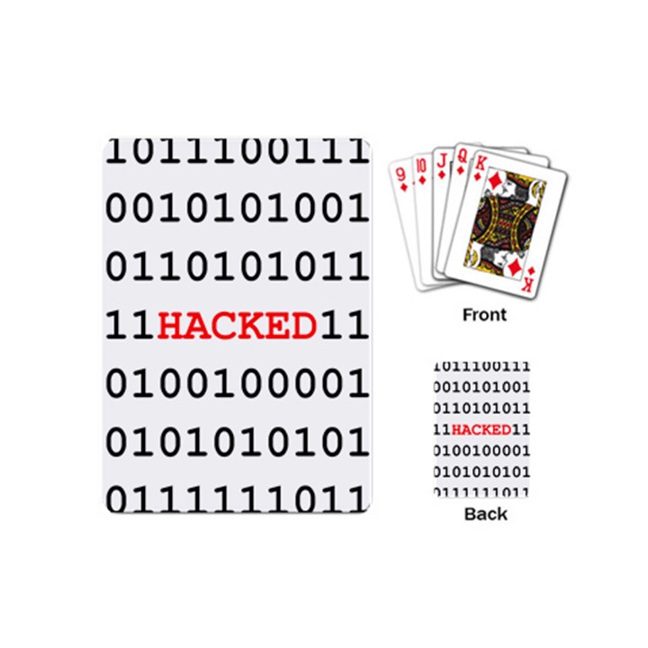 Binary Black Cyber Data Digits Playing Cards (Mini) 