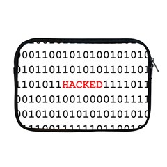 Binary Black Cyber Data Digits Apple Macbook Pro 17  Zipper Case by Nexatart
