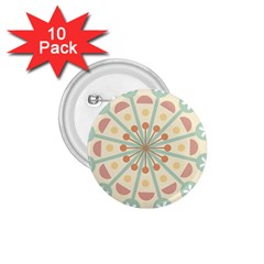 Blue Circle Ornaments 1.75  Buttons (10 pack)