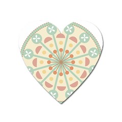 Blue Circle Ornaments Heart Magnet