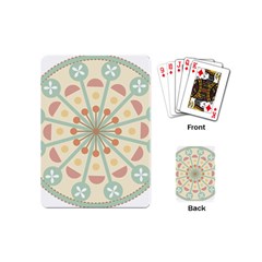 Blue Circle Ornaments Playing Cards (Mini) 