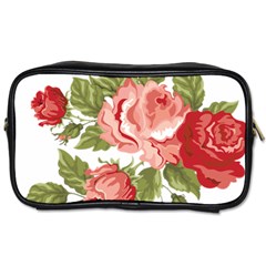 Flower Rose Pink Red Romantic Toiletries Bags by Nexatart