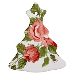 Flower Rose Pink Red Romantic Ornament (christmas Tree)  by Nexatart