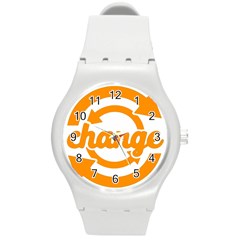 Think Switch Arrows Rethinking Round Plastic Sport Watch (M)