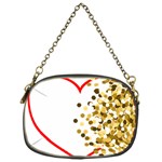 Heart Transparent Background Love Chain Purses (One Side)  Front