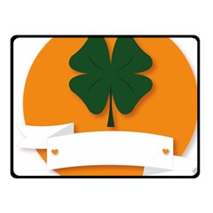 St Patricks Day Ireland Clover Fleece Blanket (small) by Nexatart