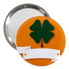St Patricks Day Ireland Clover 3  Handbag Mirrors