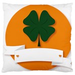 St Patricks Day Ireland Clover Large Flano Cushion Case (Two Sides) Back