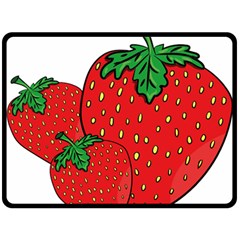 Strawberry Holidays Fragaria Vesca Fleece Blanket (large)  by Nexatart