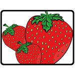 Strawberry Holidays Fragaria Vesca Fleece Blanket (Large)  80 x60  Blanket Front