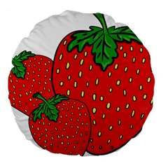 Strawberry Holidays Fragaria Vesca Large 18  Premium Round Cushions by Nexatart