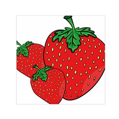 Strawberry Holidays Fragaria Vesca Small Satin Scarf (square) by Nexatart