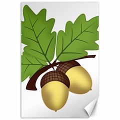 Acorn Hazelnuts Nature Forest Canvas 24  X 36  by Nexatart