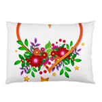 Heart Flowers Sign Pillow Case (Two Sides) Front