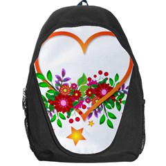 Heart Flowers Sign Backpack Bag