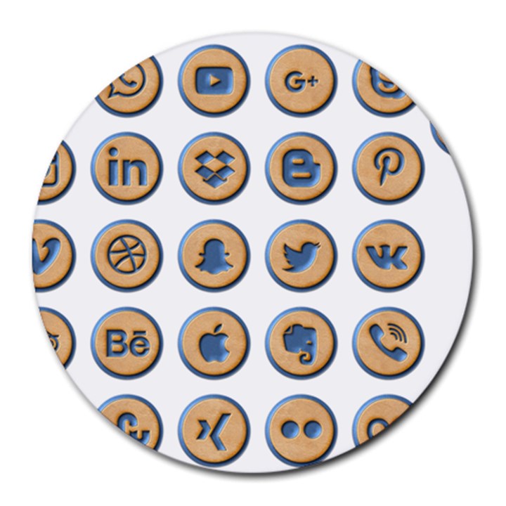 Social Media Icon Icons Social Round Mousepads