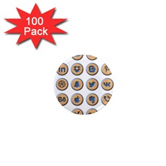 Social Media Icon Icons Social 1  Mini Magnets (100 Pack)  by Nexatart