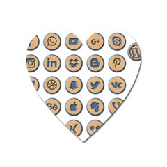 Social Media Icon Icons Social Heart Magnet by Nexatart