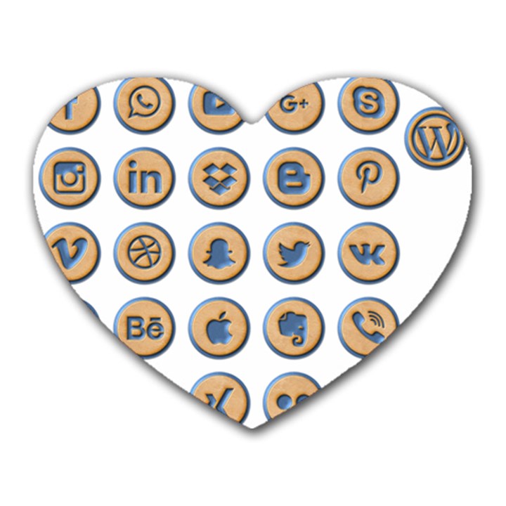 Social Media Icon Icons Social Heart Mousepads