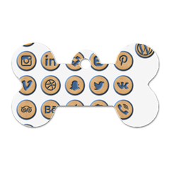Social Media Icon Icons Social Dog Tag Bone (two Sides) by Nexatart