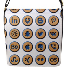 Social Media Icon Icons Social Flap Messenger Bag (s) by Nexatart