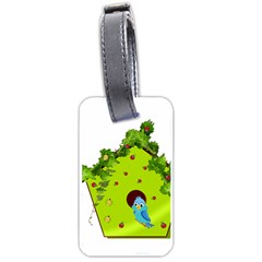 Bluebird Bird Birdhouse Avian Luggage Tags (one Side)  by Nexatart