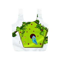 Bluebird Bird Birdhouse Avian Full Print Recycle Bags (s)  by Nexatart