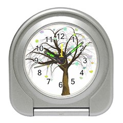 Tree Fantasy Magic Hearts Flowers Travel Alarm Clocks by Nexatart