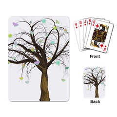 Tree Fantasy Magic Hearts Flowers Playing Card by Nexatart