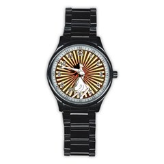 Woman Power Glory Affirmation Stainless Steel Round Watch by Nexatart