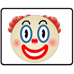 Clown Funny Make Up Whatsapp Double Sided Fleece Blanket (medium) 
