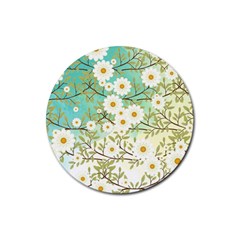 Springtime Scene Rubber Round Coaster (4 Pack)  by linceazul