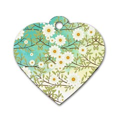 Springtime Scene Dog Tag Heart (two Sides)